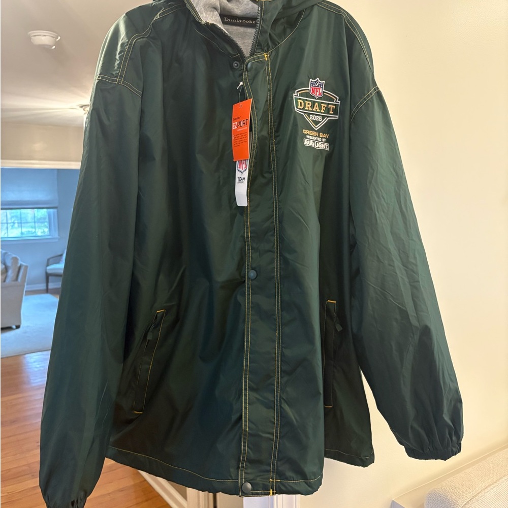 Dunbrooke Green Bay Packers NFL Draft Windbreaker Jacket